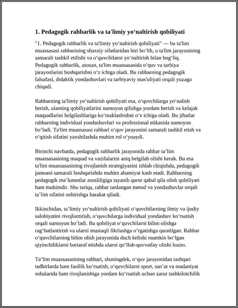 TALIM MUASSASASI RAHBARINING SHAXSIY SIFATLARI 3