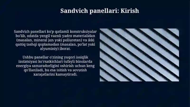 Sendvich panellar 3