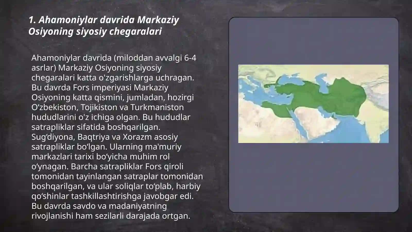 Ahamoniylar hukmronligi davrida orta osiyo tarixiy geografiyasi 3