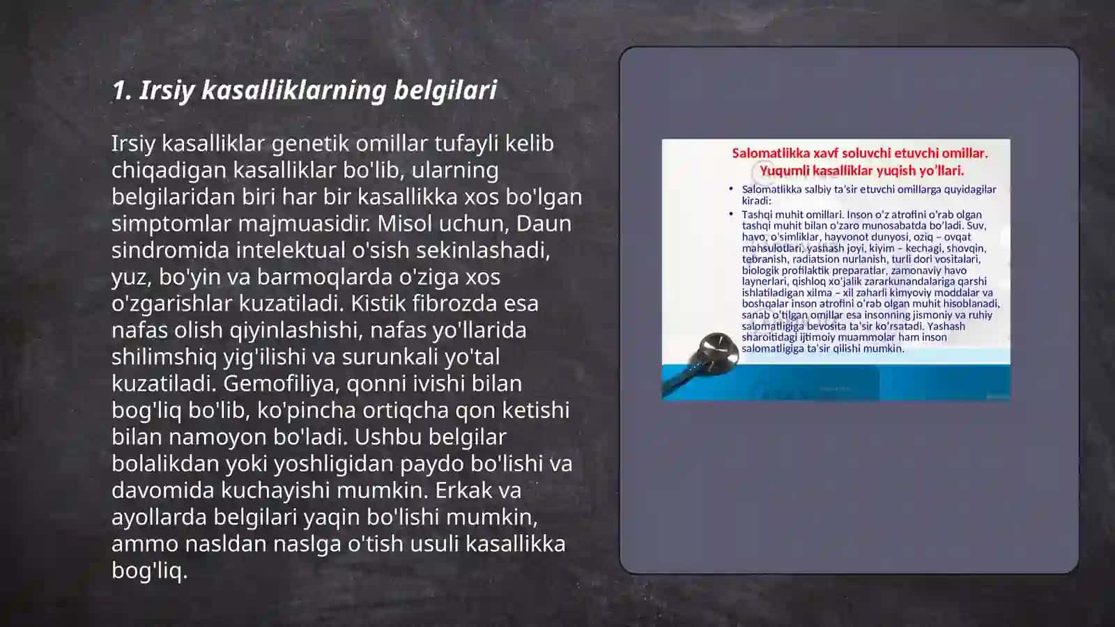 Odamlarda irsiy kasalliklar va davolash usullari 3