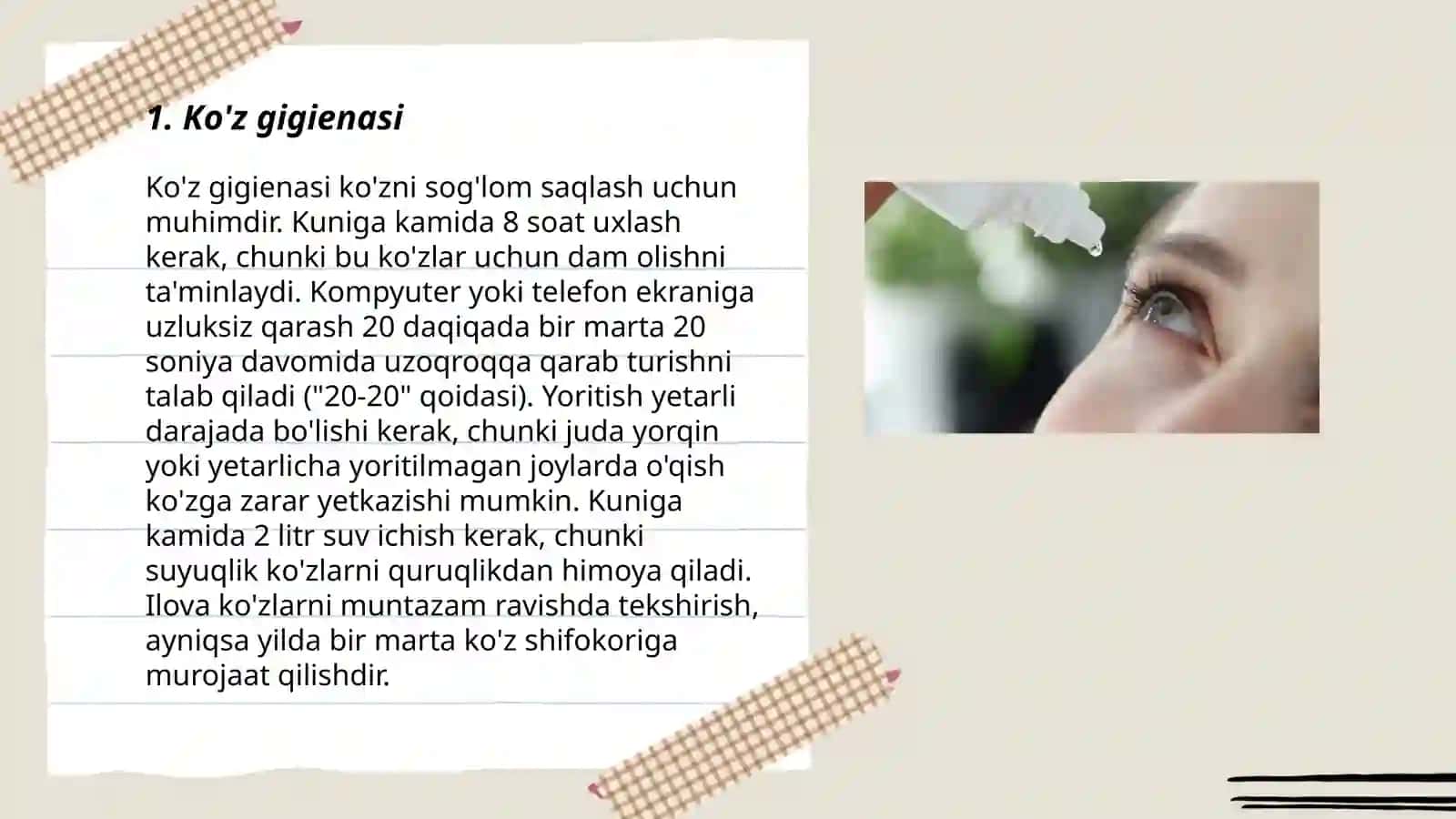 Ko'z gigienasi 3