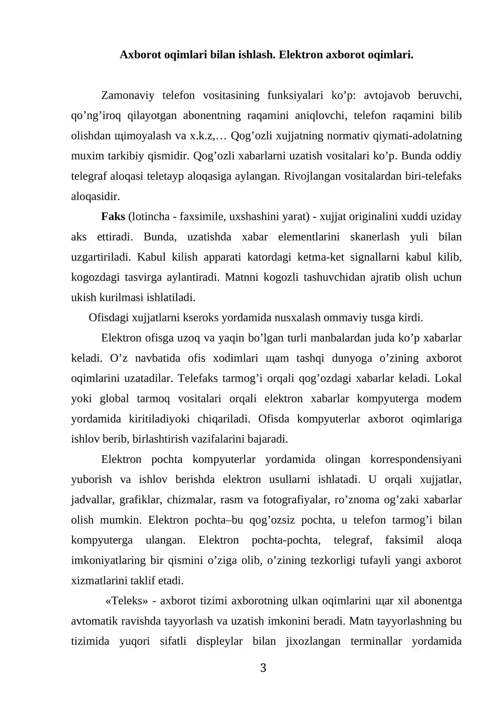 Zamonaviy axborot texnologiyalari 3