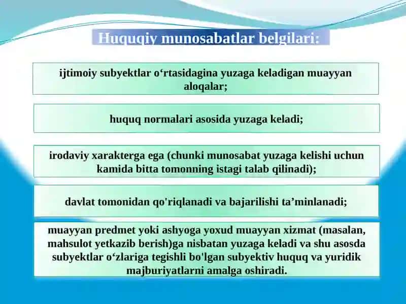 Huquqiy Munosabatlar 3