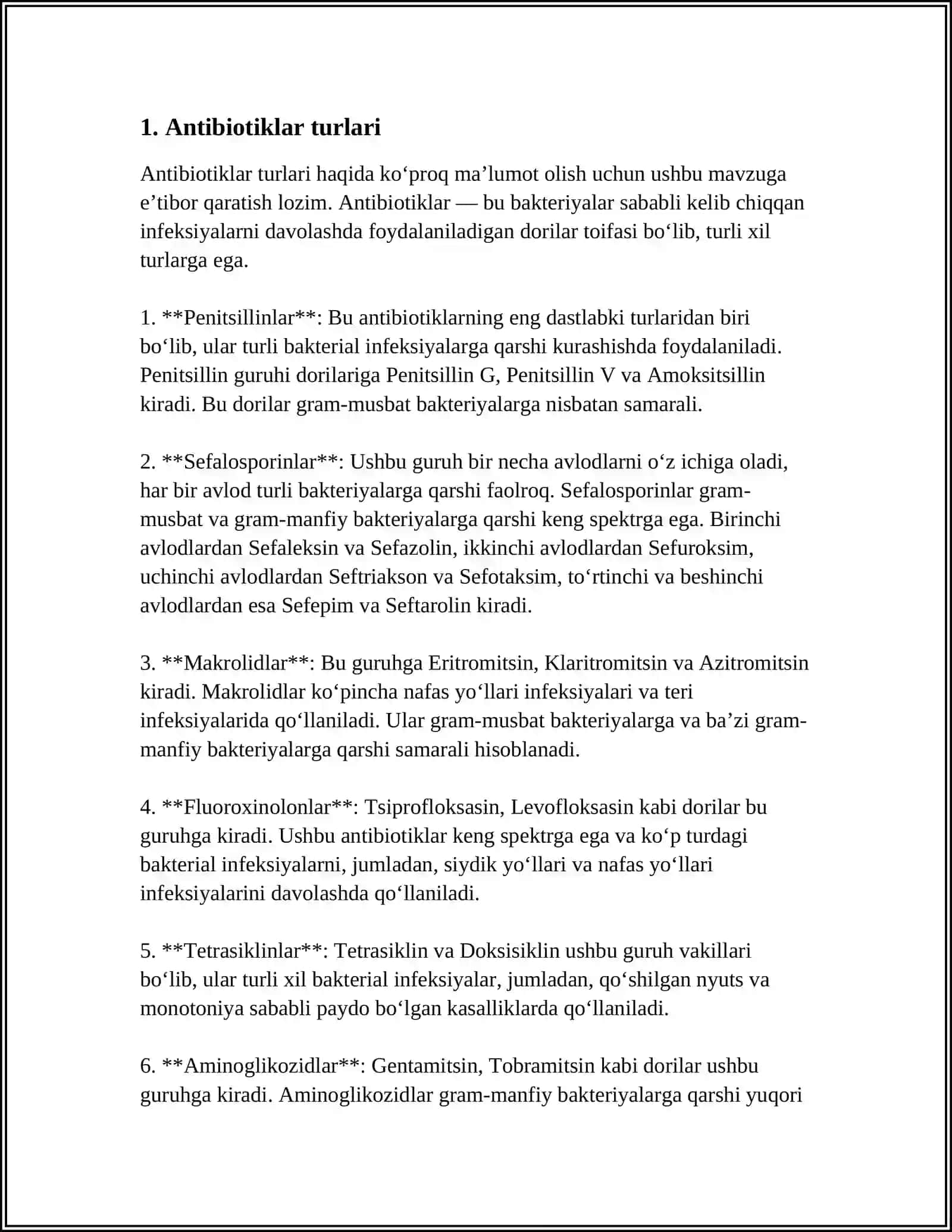 XUSUSIY FARMAKALOGIYA. MIKROBLARGA QARSHI MODDALAR 3