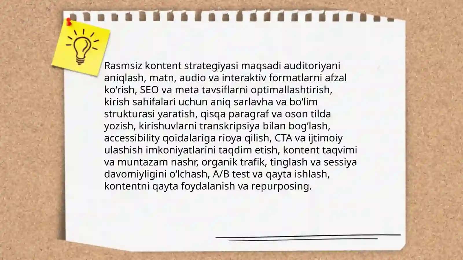 Rasmsiz kontent strategiyasi 3