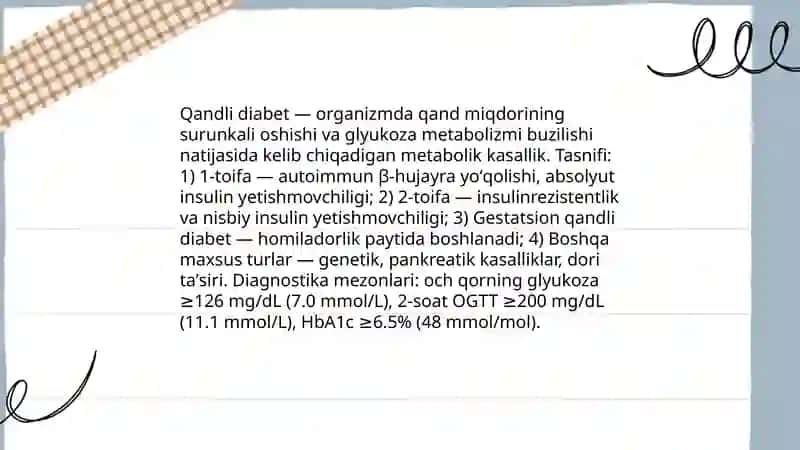 Qandli diabet 3