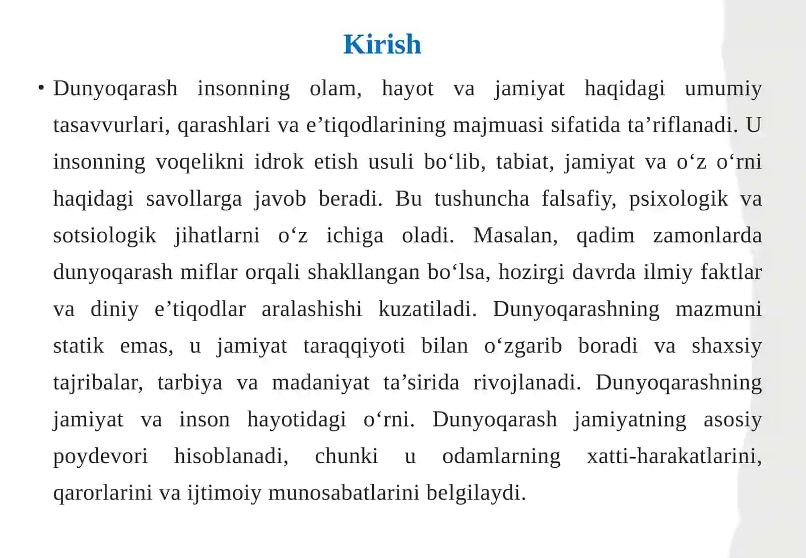 Mifologik, diniy va ilmiy dunyoqarash tahlili 3