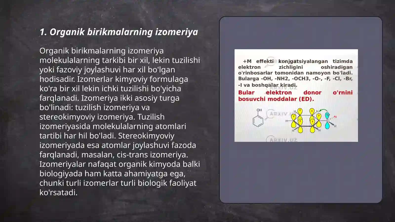 Organik birikmalarning tuzulish nazariyasi 3