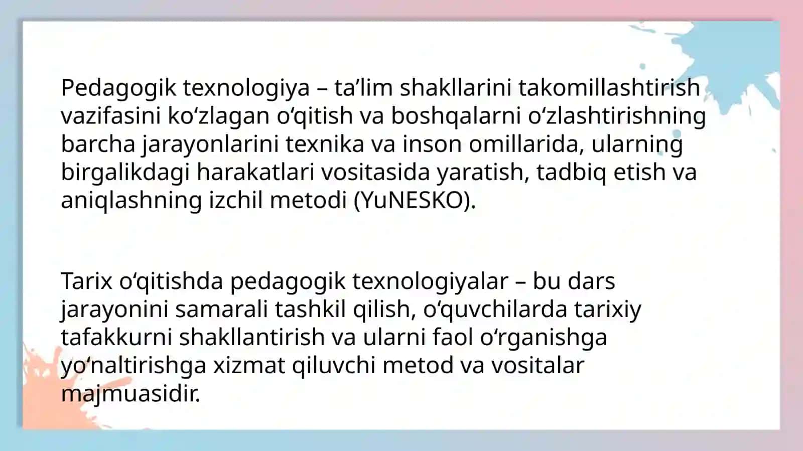 Tarix o’qitishda pedagogik texnologiyalardan foydalanish 3