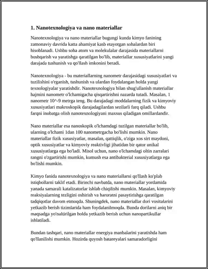 Nanotexnologiya va nano materiallar 3