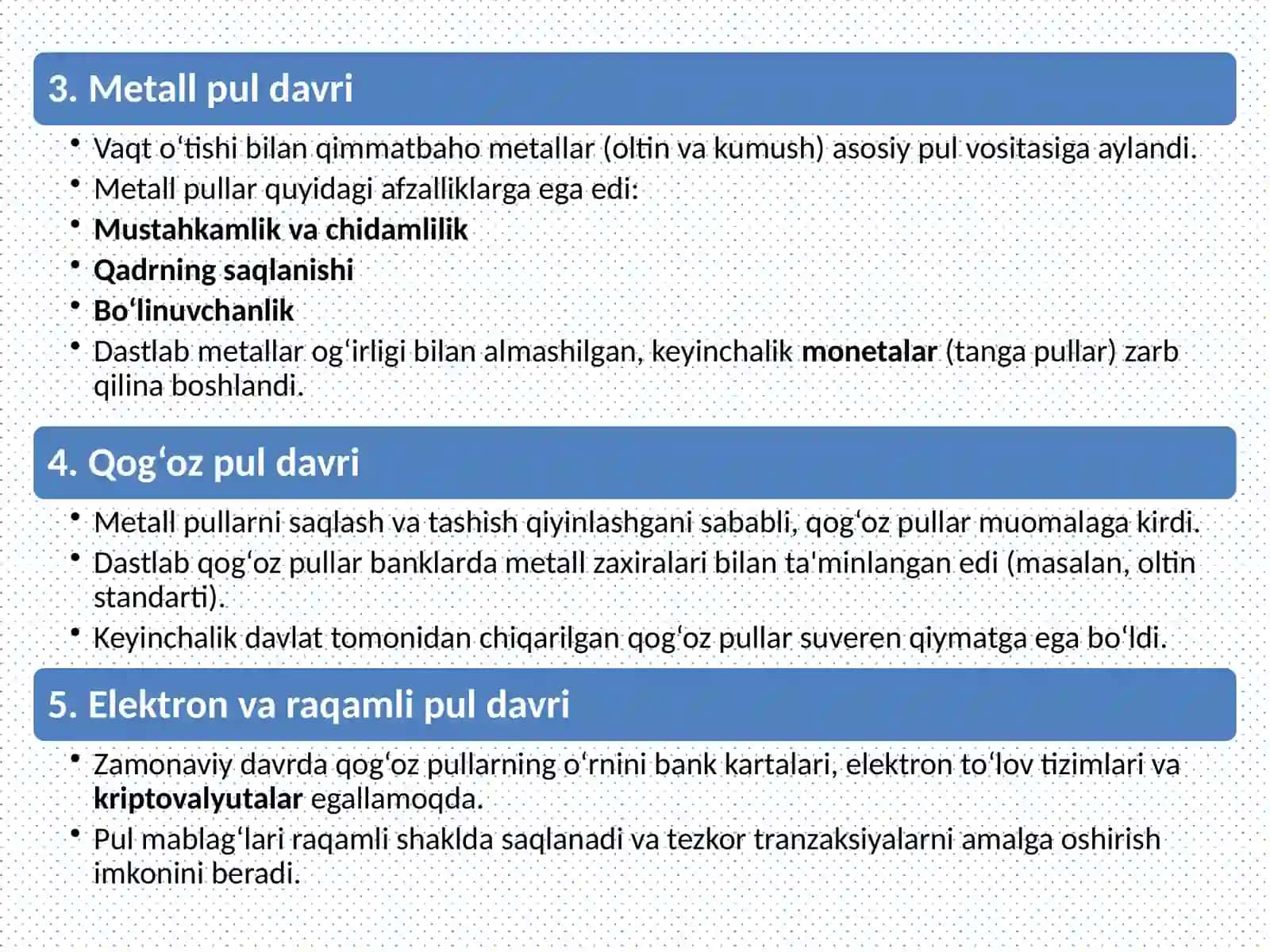 Pul bozorida muvozanat 3