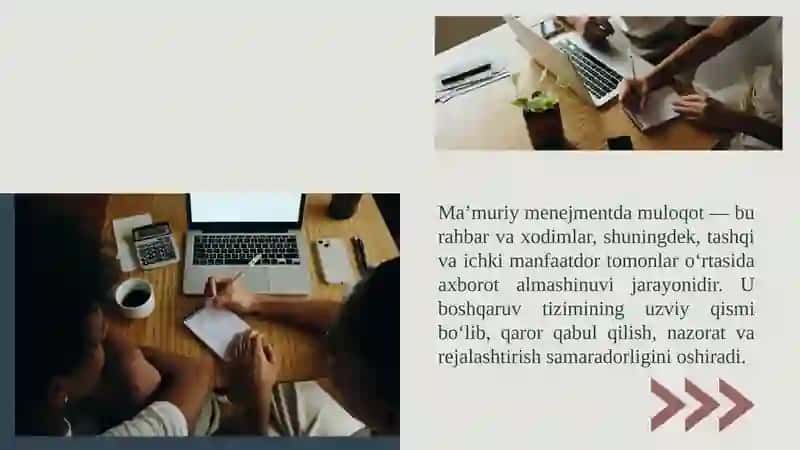 Ma’muriy menejmentda muloqot tushunchasi 3
