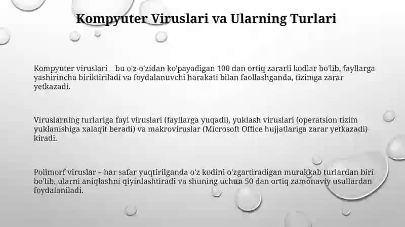 Kompyuter viruslari va virusdan himoya qilish 3