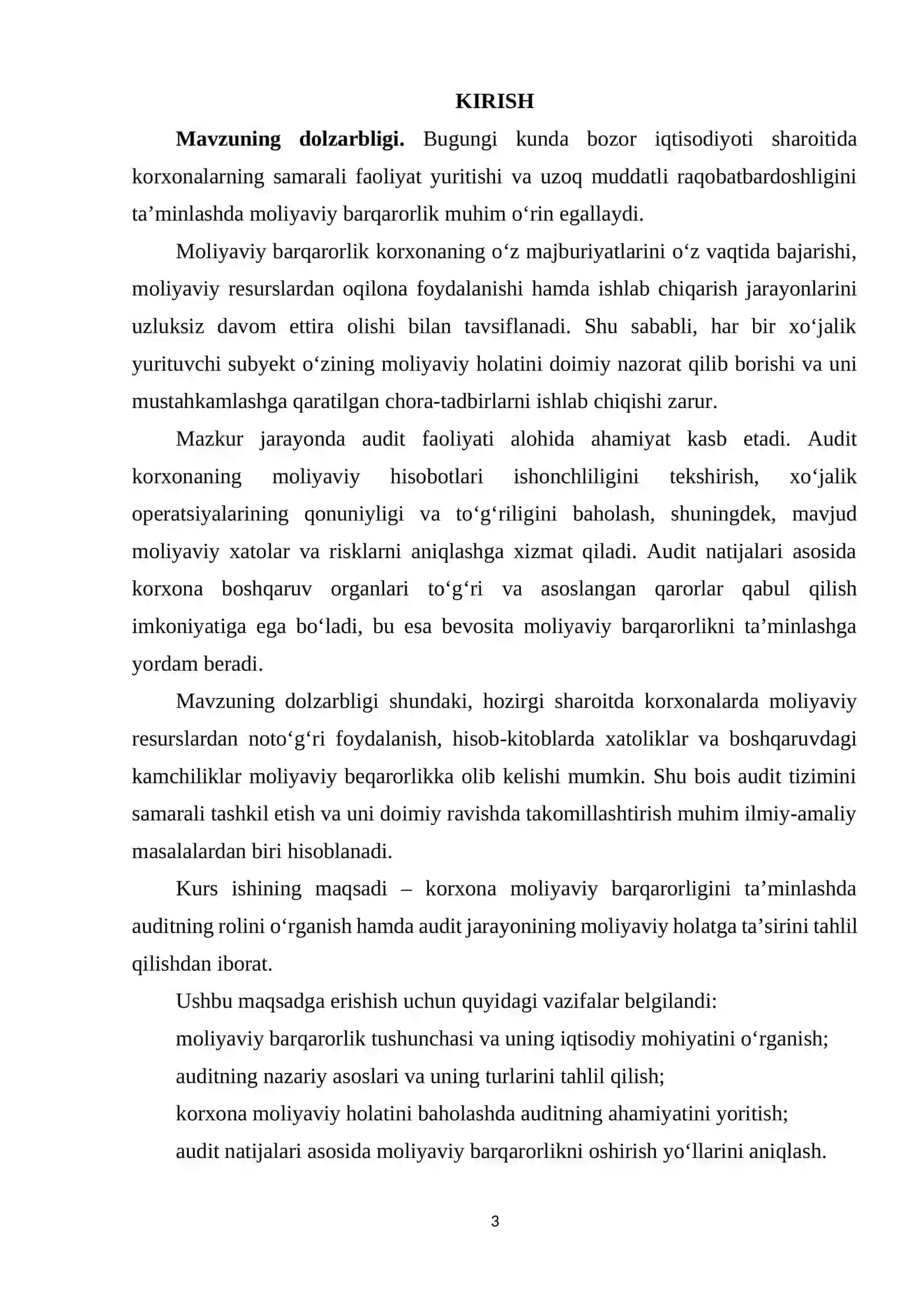 KORXONA MOLIYAVIY BARQARORLIGINI TA’MINLASHDA AUDITNING ROLI 3