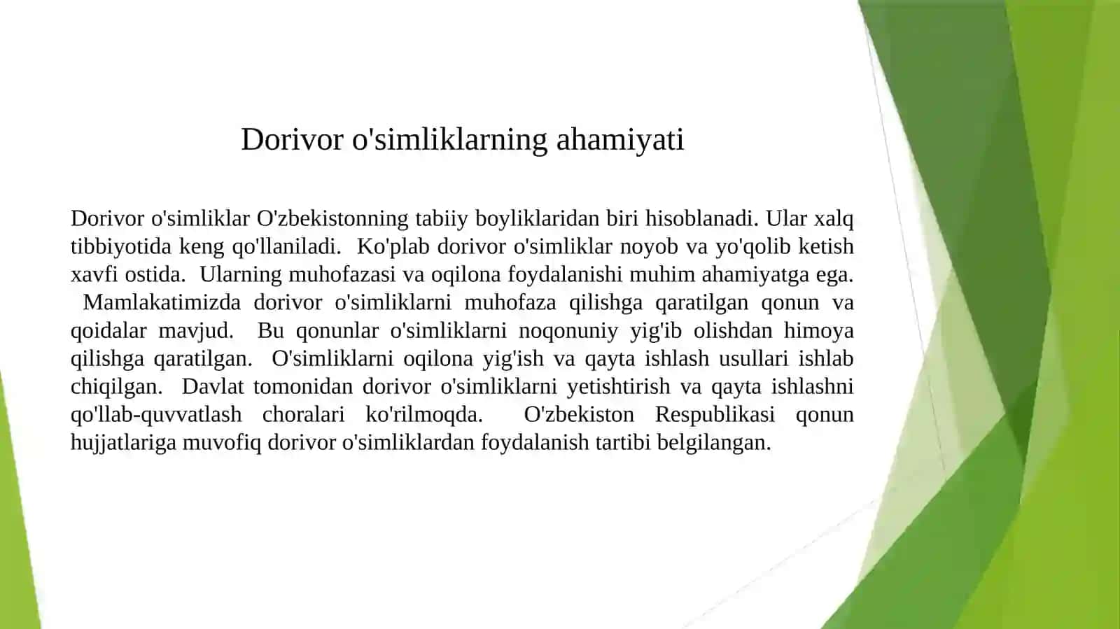 Dorivor o'simliklarni muhofaza qilish 3