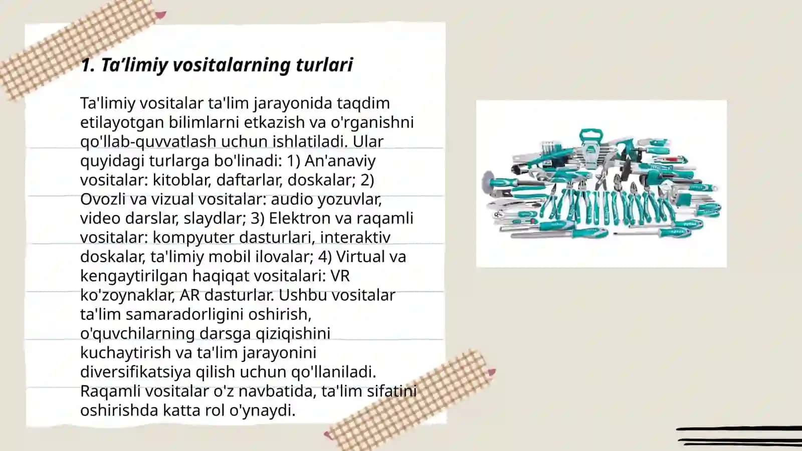 Taʼlimiy vositalar 3