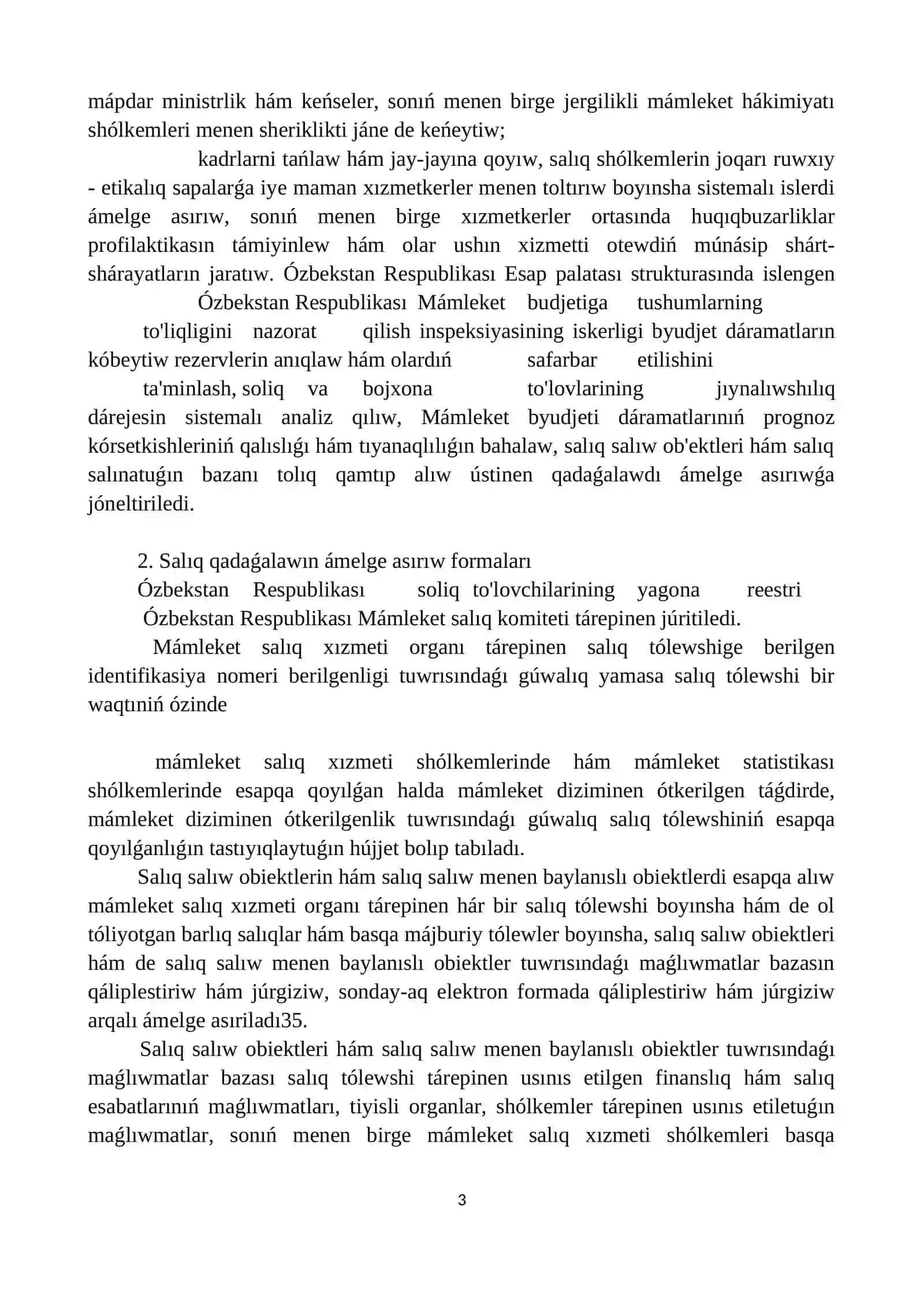 Salıq qadaǵalawı 3