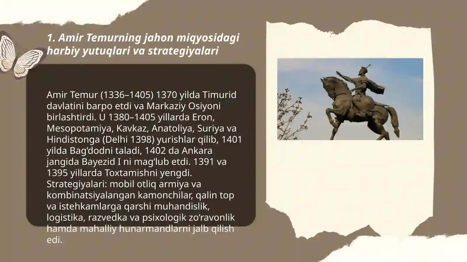 Amir Temurning jahon tarixidagi o'rni 3