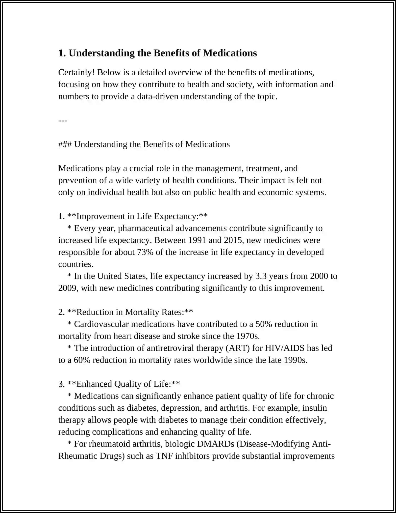 Benefits and Side Effects of Medications 3