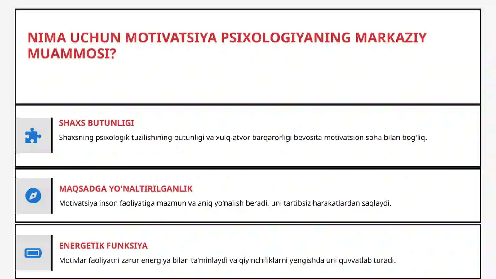 XORIJ PSIXOLOGIYASIDA MOTIV VA MOTIVATSIYA MUAMMOSI 3