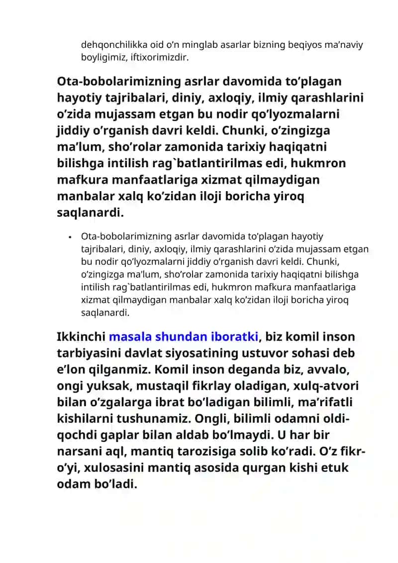 Tarixiy xotirasiz kelajak yo`q 3