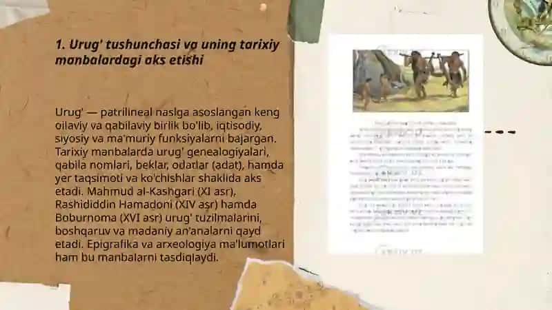 Urug' jamoasining vujudga kelishi va ularda madaniyatning rivojlanishi 3