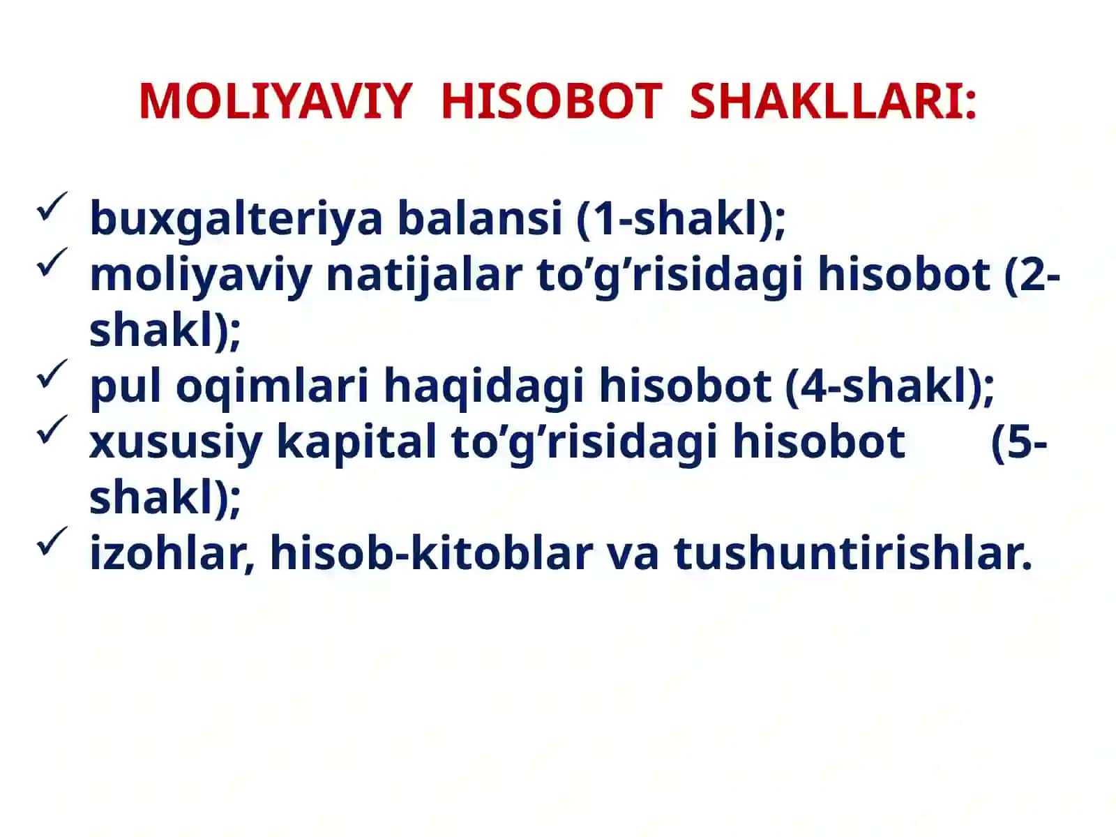 MOLIYAVIY HISOBOT 3