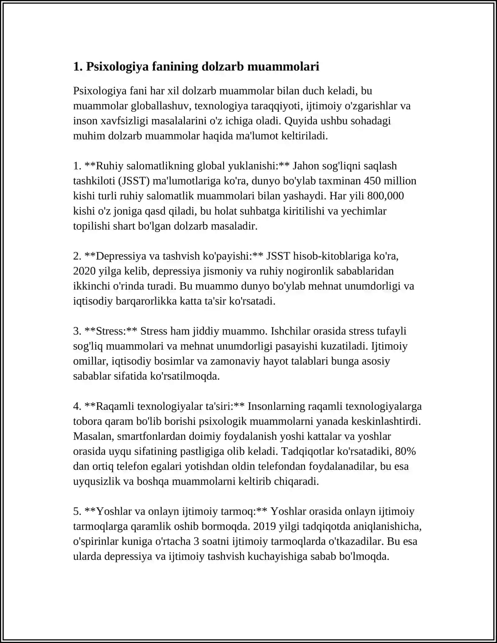 PSIXOLOG MUTAXASSISLAR TAYYORLASH MUAMMOLARI 3