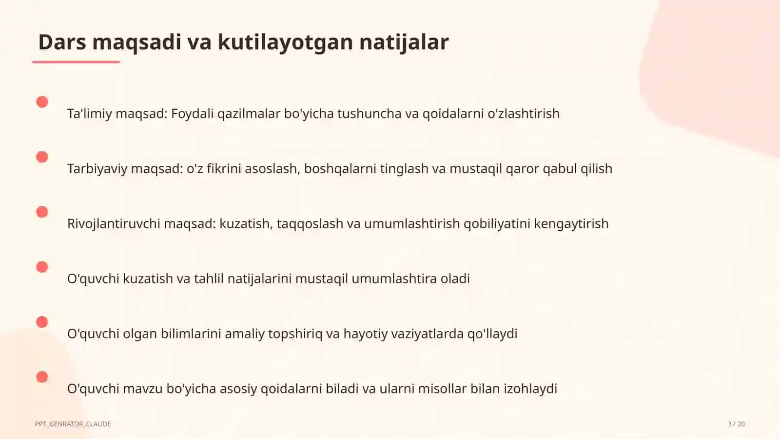 Foydali qazilmalar (3-sinf) 3