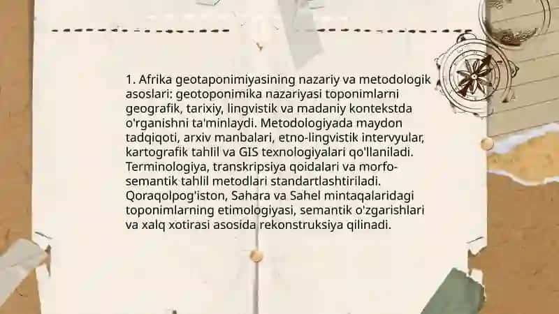Afrika geotaponimiyasi 3