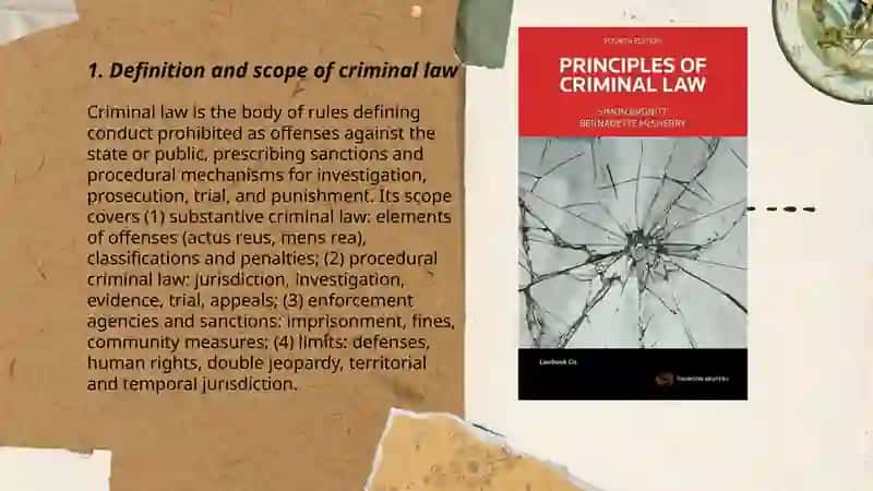 The concept, purpose, and principles of criminal Law 3