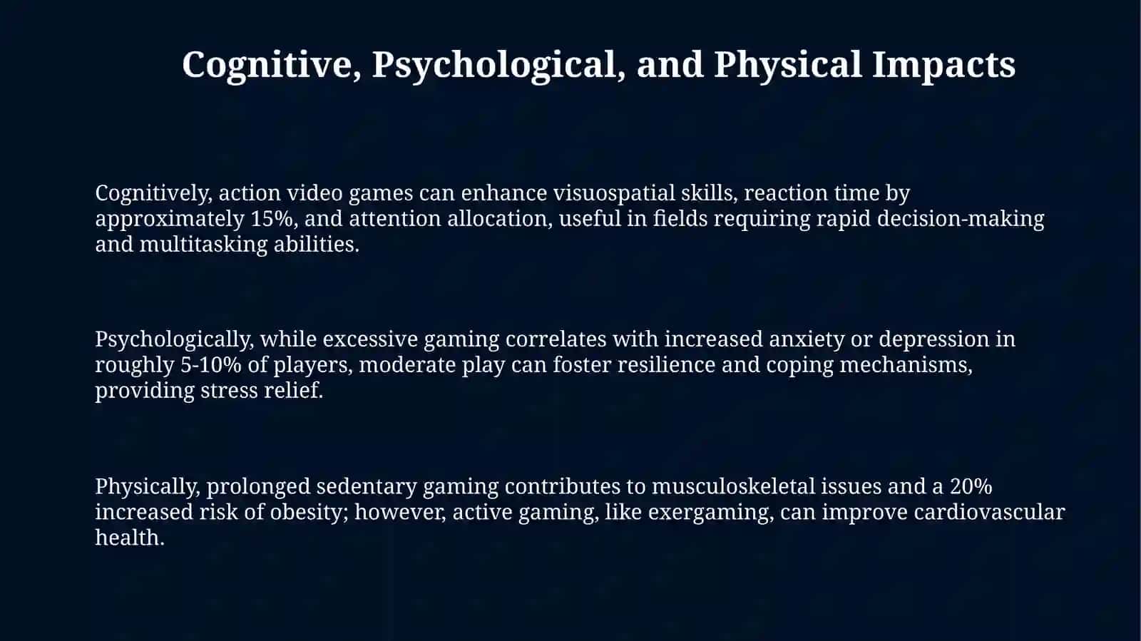 The effects of video games 3