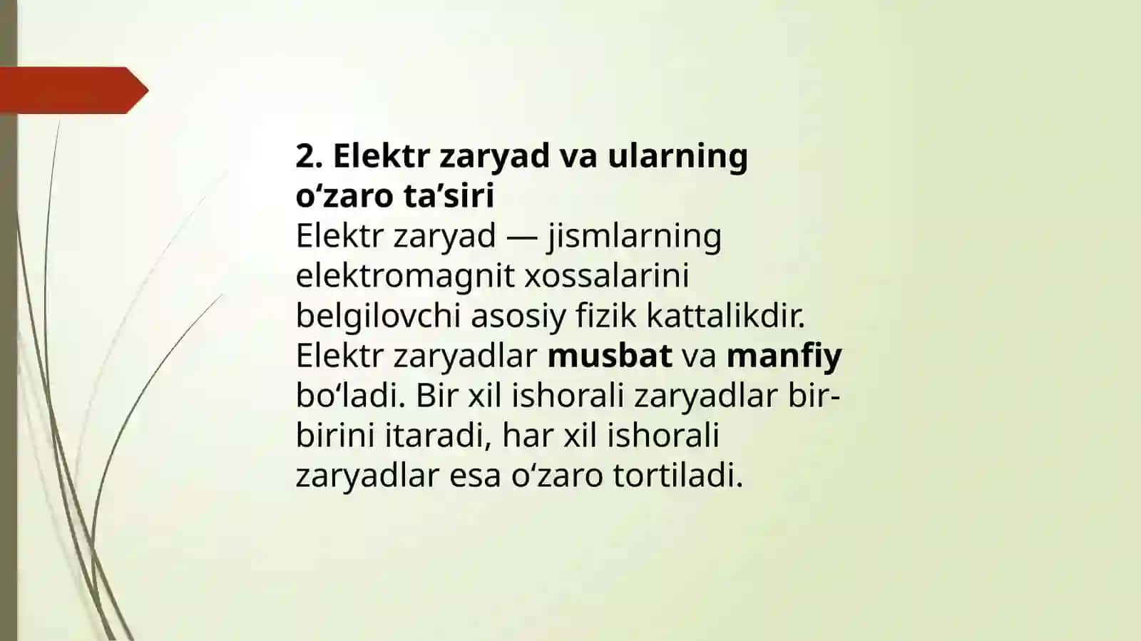 Elektrostatik maydon va uning xususiyatlari 3