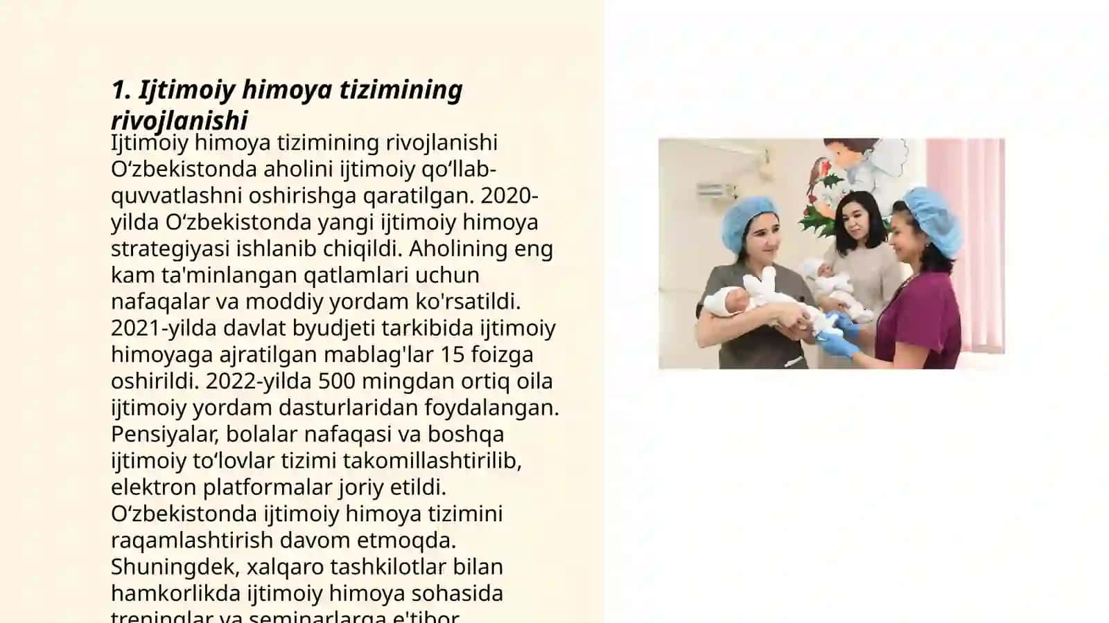 Ijtimoiy himoya tizimining rivojlanishi 3