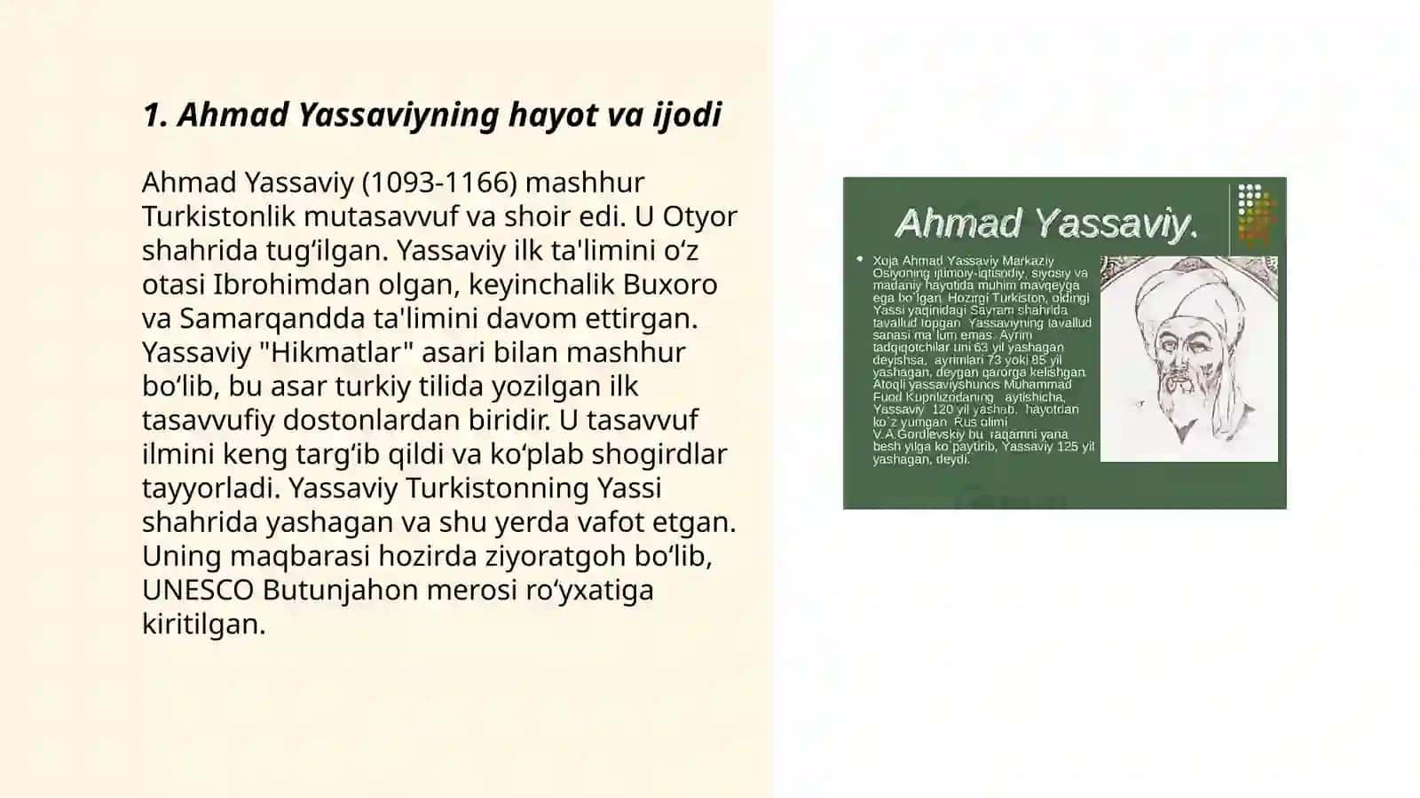 Ahmad Yassaviyning pedagogik gʻoyalari 3