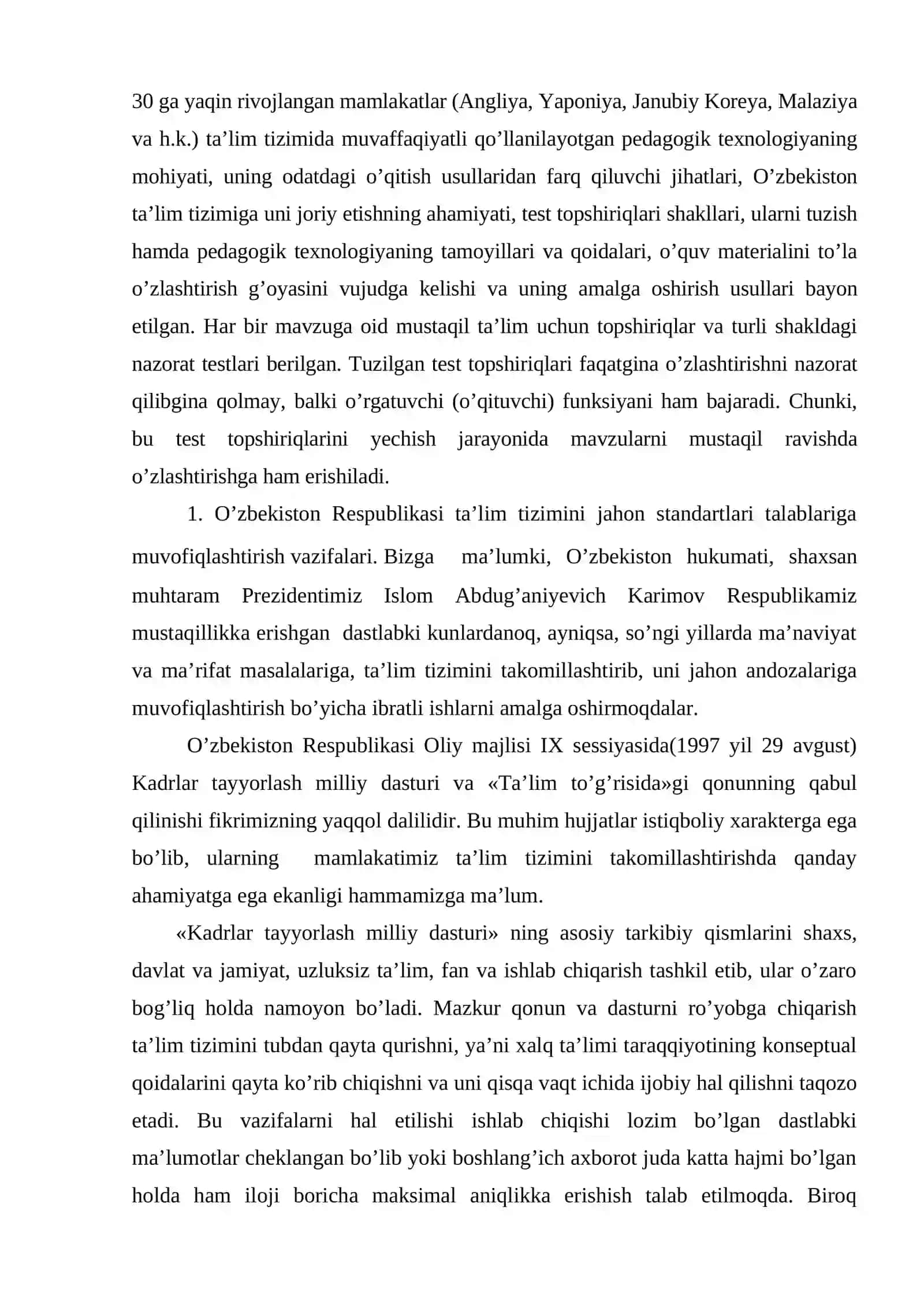 Ta’lim tizimini tubdan isloh qilishni belgilovchi xujjatlar 3