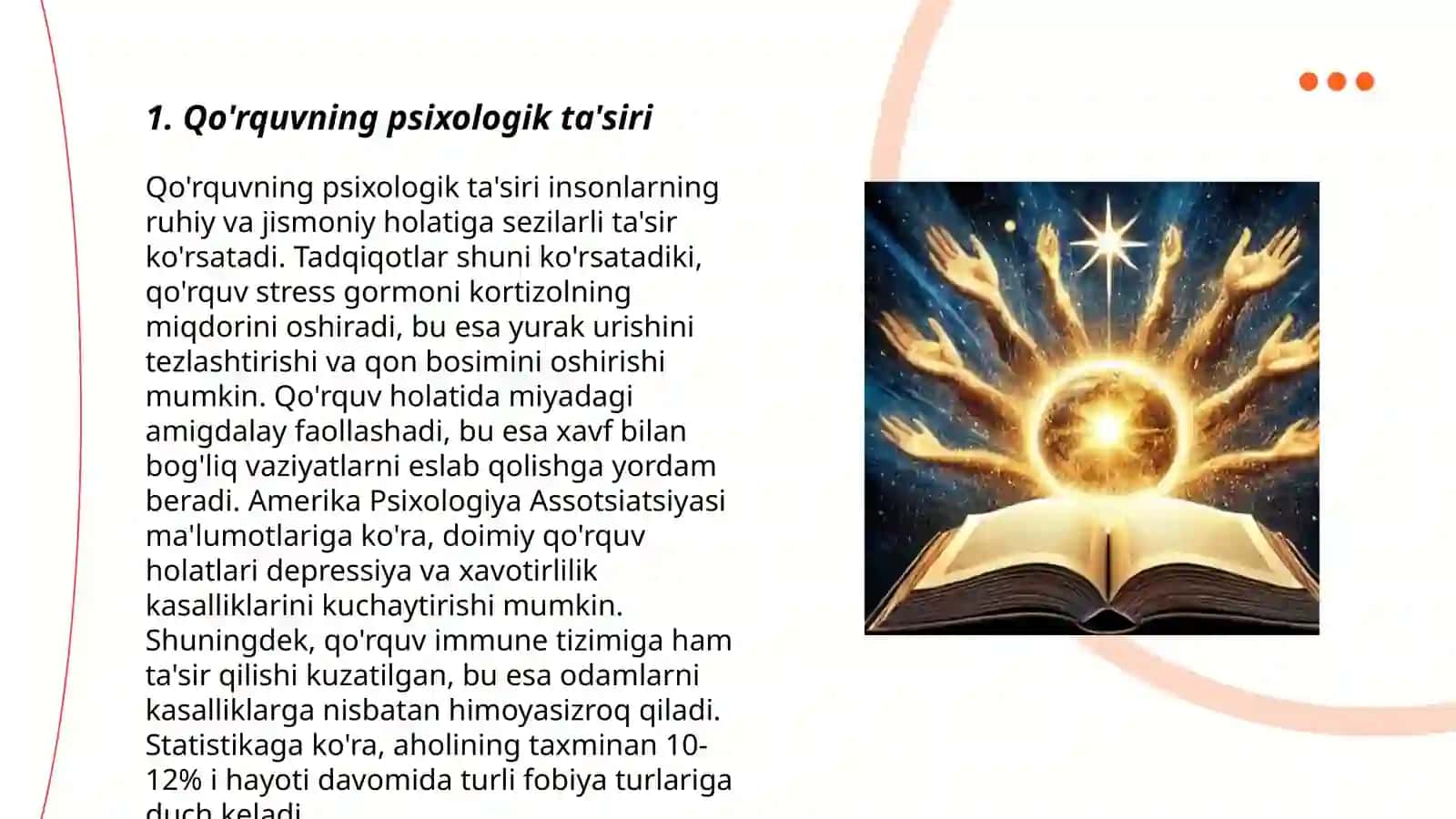 Qo'rquvning psixologik ta'siri 3
