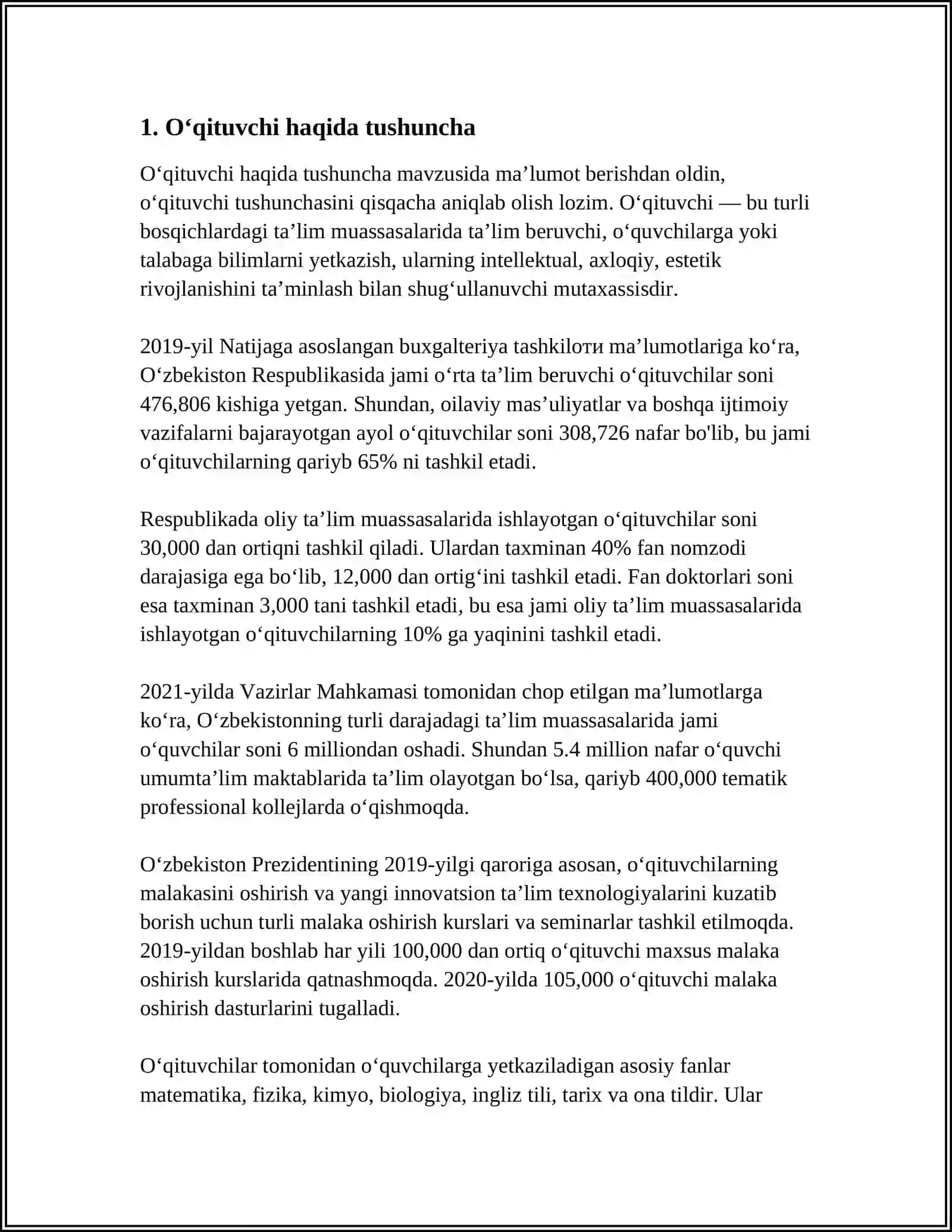 PEDAGOGLIK KASBINI JAMIYATDAGI O’RNI 3