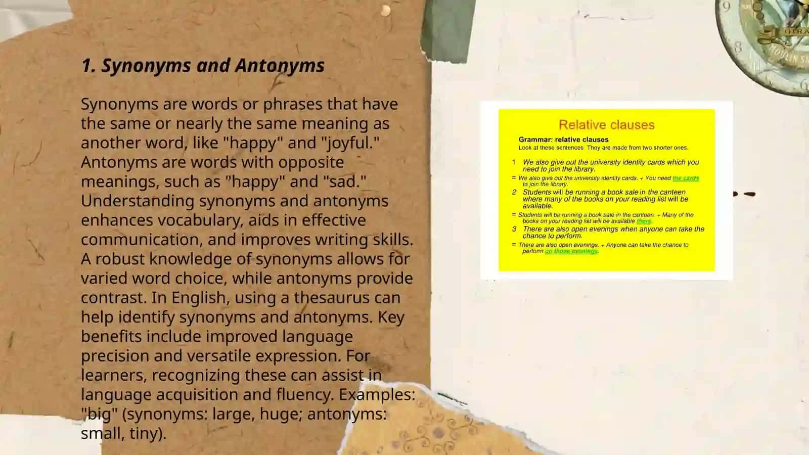 Synonyms and Antonyms 3