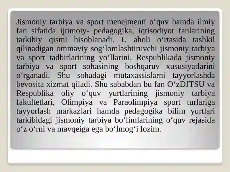 Jismoniy tarbiya va sport menejmenti 3