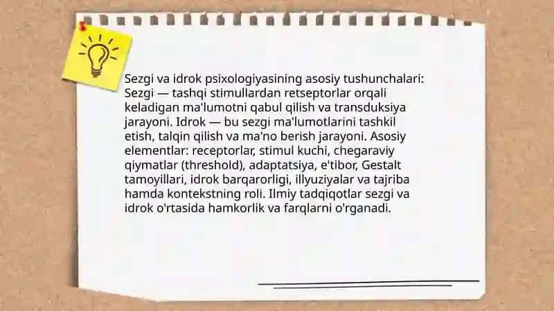 Sezgi va idrok psixologiyasi 3