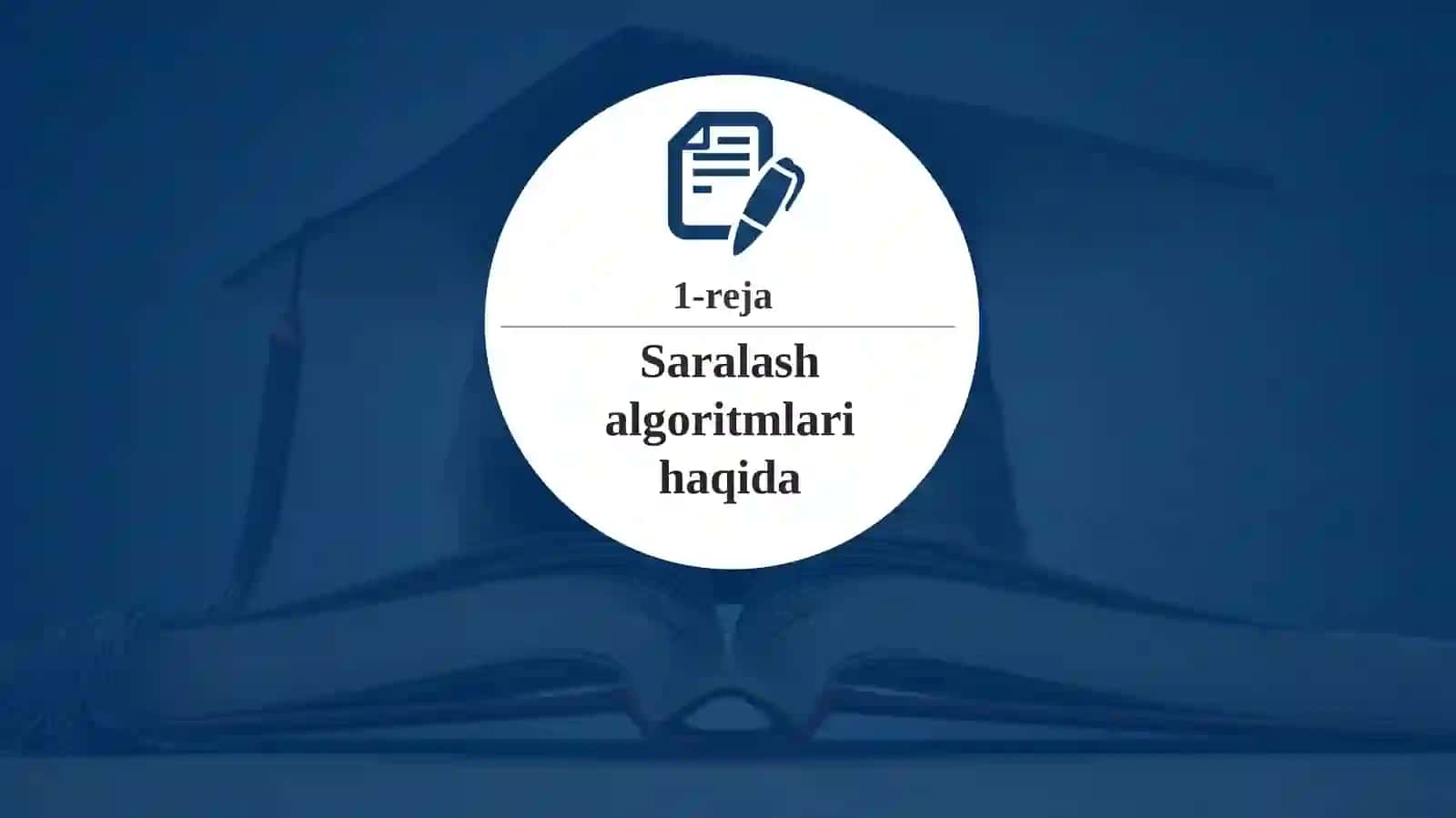 Axborotlarni saralash algoritmlari 3