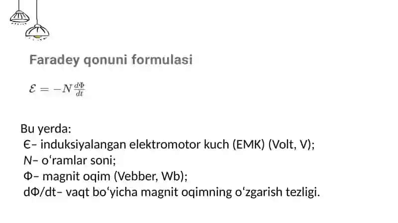 Faradeyning elektromagnit induksiya qonuni 3