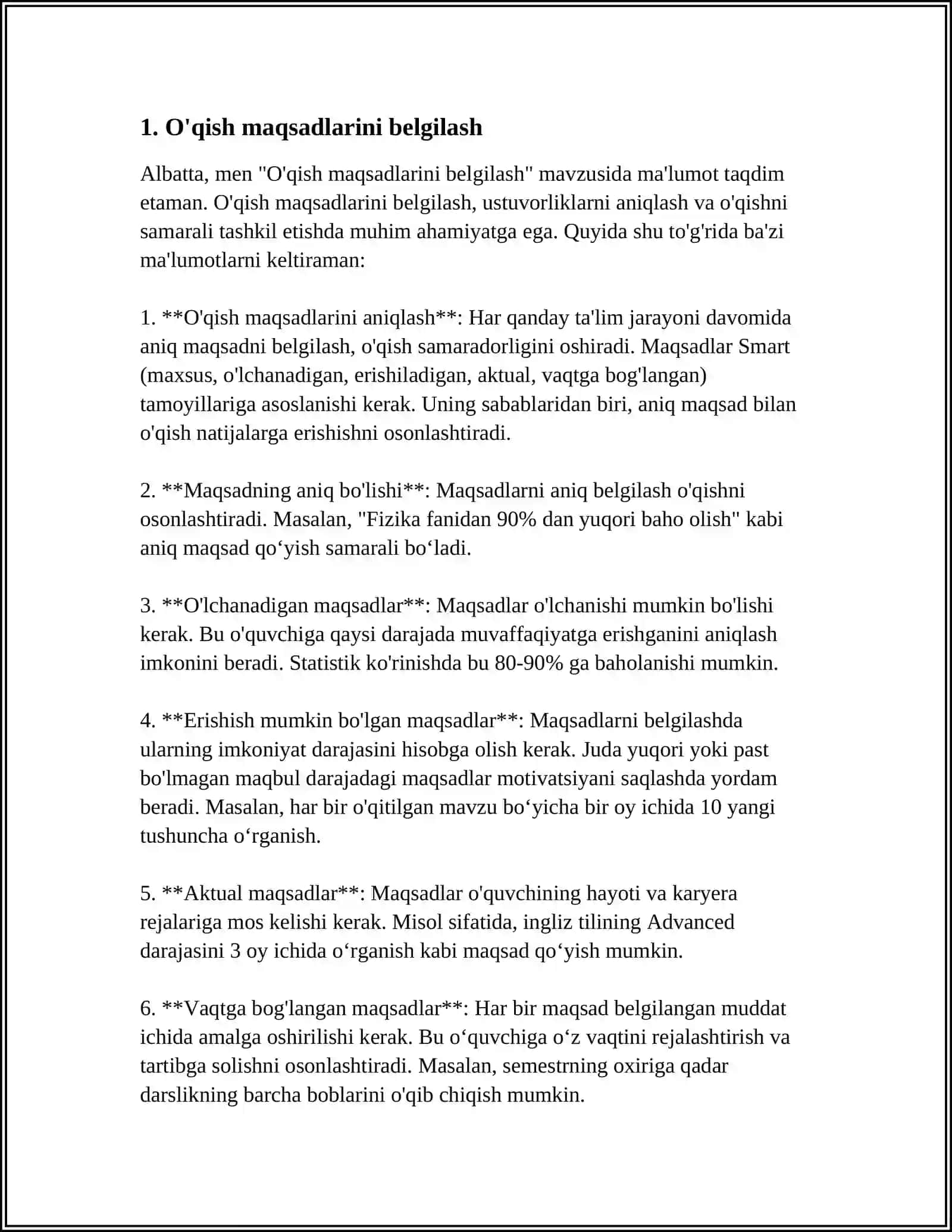 MUVAFFAQQIYATLI O'RGANISH INTELLEKT STRATEGIYA VA MUSTAQIL TA'LIM 3
