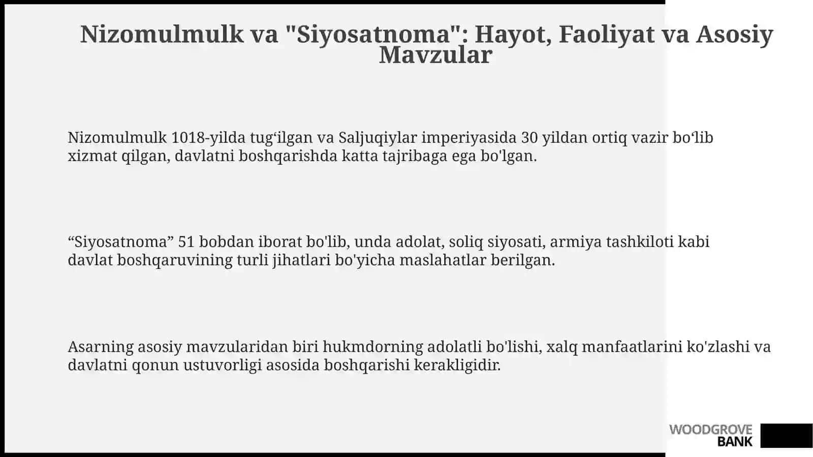 Nizomulmulkning Siyosatnoma 3
