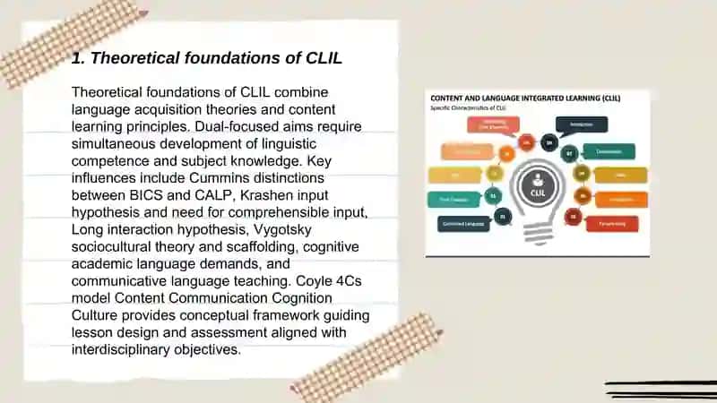 Theoretical foundations of CLIL 3