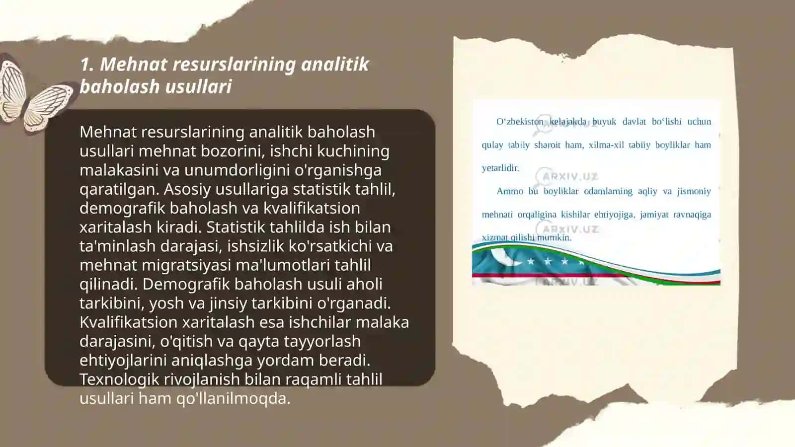 Mehnat resurslarining analitik baholash usullari 3