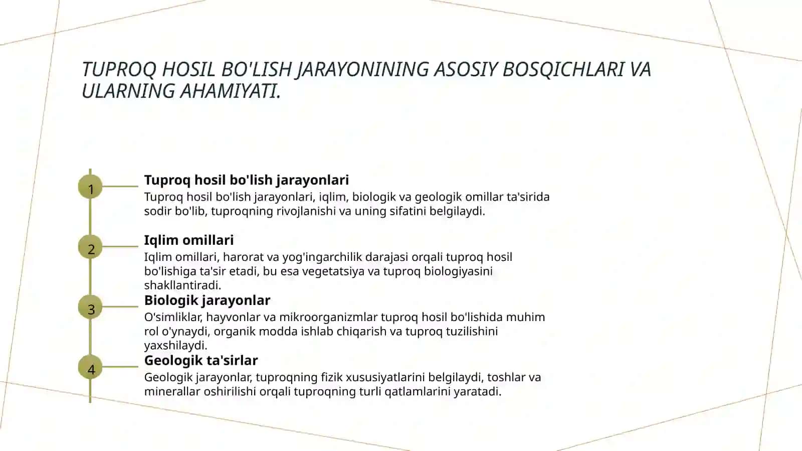 Tuproqni xosil qiluvchi omillar 3