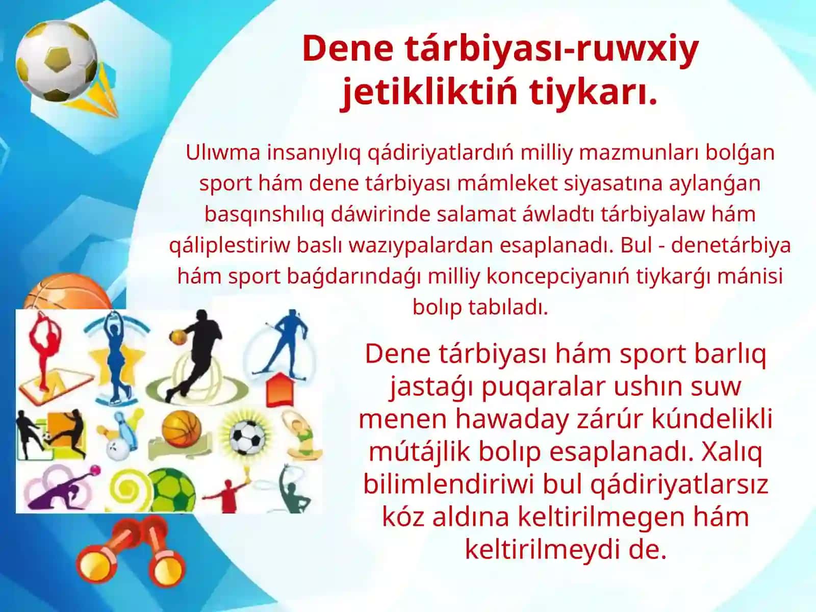 Mektepke shekemgi tálim shólkeminde dene-tárbiyası 3