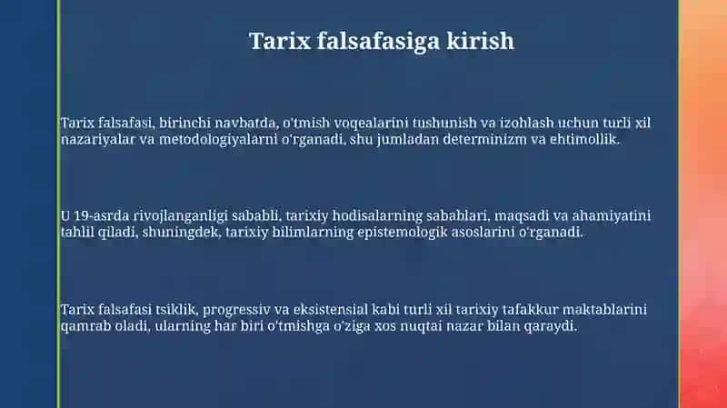 Tarix falsafasi va sivilizatsiya madaniyati 3
